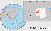 Gray Location Map of Jishou, highlighted parent region
