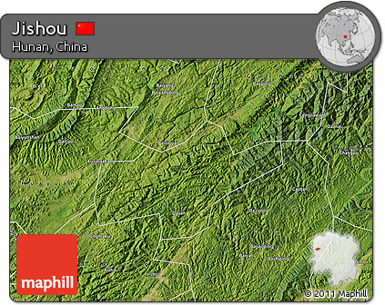 Satellite Map of Jishou
