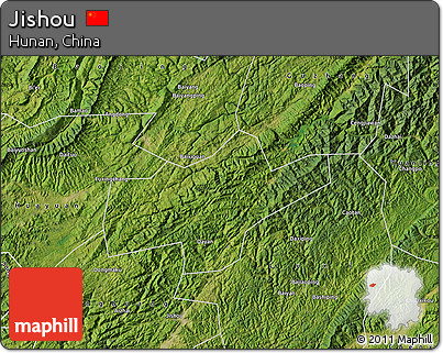 Satellite Map of Jishou