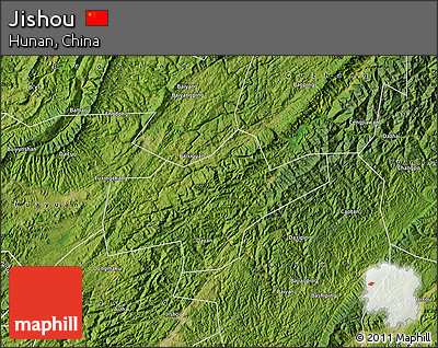 Satellite Map of Jishou