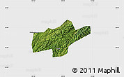Satellite Map of Jishou, single color outside