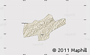 Shaded Relief Map of Jishou, cropped outside
