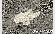 Shaded Relief Map of Jishou, darken