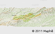 Physical Panoramic Map of Jishou, lighten