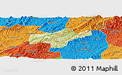 Physical Panoramic Map of Jishou, political outside
