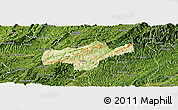 Physical Panoramic Map of Jishou, satellite outside
