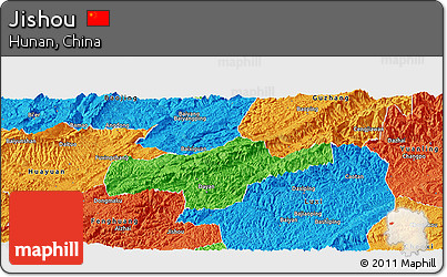 Political Panoramic Map of Jishou