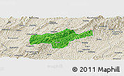 Political Panoramic Map of Jishou, shaded relief outside