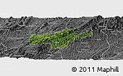 Satellite Panoramic Map of Jishou, desaturated