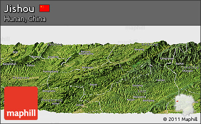 Satellite Panoramic Map of Jishou