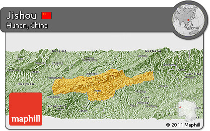 Savanna Style Panoramic Map of Jishou