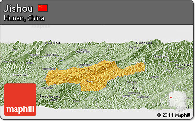 Savanna Style Panoramic Map of Jishou