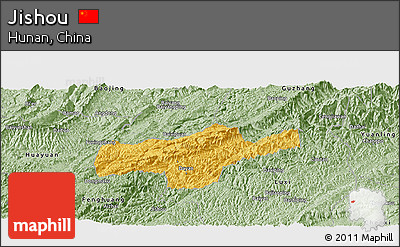 Savanna Style Panoramic Map of Jishou