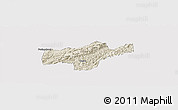 Shaded Relief Panoramic Map of Jishou, cropped outside