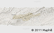 Shaded Relief Panoramic Map of Jishou, lighten