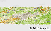 Shaded Relief Panoramic Map of Jishou, physical outside