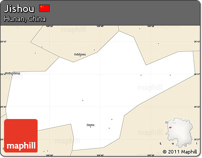 Classic Style Simple Map of Jishou
