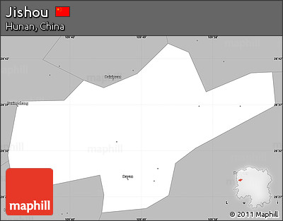 Gray Simple Map of Jishou