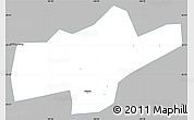 Gray Simple Map of Jishou, single color outside