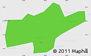 Political Simple Map of Jishou, single color outside