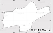 Silver Style Simple Map of Jishou, cropped outside