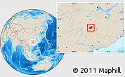Shaded Relief Location Map of Laiyang