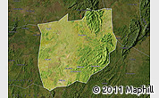 Satellite Map of Laiyang, darken