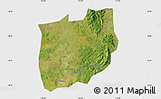 Satellite Map of Laiyang, single color outside