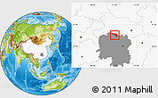 Physical Location Map of Li Xian, highlighted country, highlighted parent region