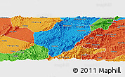 Political Panoramic Map of Ling Xian