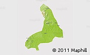 Physical 3D Map of Lingling, cropped outside