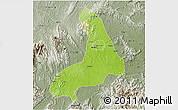 Physical 3D Map of Lingling, semi-desaturated