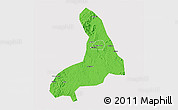 Political 3D Map of Lingling, cropped outside