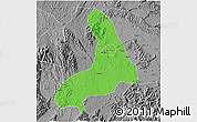 Political 3D Map of Lingling, desaturated