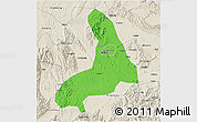 Political 3D Map of Lingling, shaded relief outside