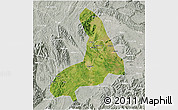 Satellite 3D Map of Lingling, lighten, semi-desaturated