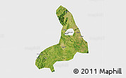 Satellite 3D Map of Lingling, single color outside