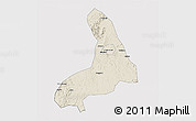 Shaded Relief 3D Map of Lingling, cropped outside