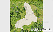 Shaded Relief 3D Map of Lingling, satellite outside