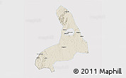 Shaded Relief 3D Map of Lingling, single color outside