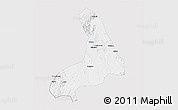 Silver Style 3D Map of Lingling, single color outside