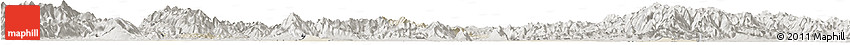 Shaded Relief Horizon Map of Lingling, semi-desaturated Shaded Relief Horizon Map of Lingling, semi-desaturated