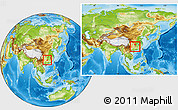 Physical Location Map of Lingling, within the entire country