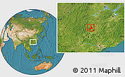 Satellite Location Map of Lingling