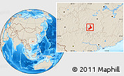 Shaded Relief Location Map of Lingling
