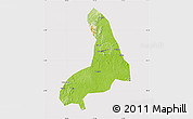 Physical Map of Lingling, cropped outside