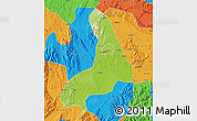 Physical Map of Lingling, political outside