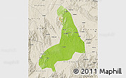 Physical Map of Lingling, shaded relief outside