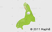 Physical Map of Lingling, single color outside