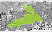 Physical Panoramic Map of Lingling, desaturated